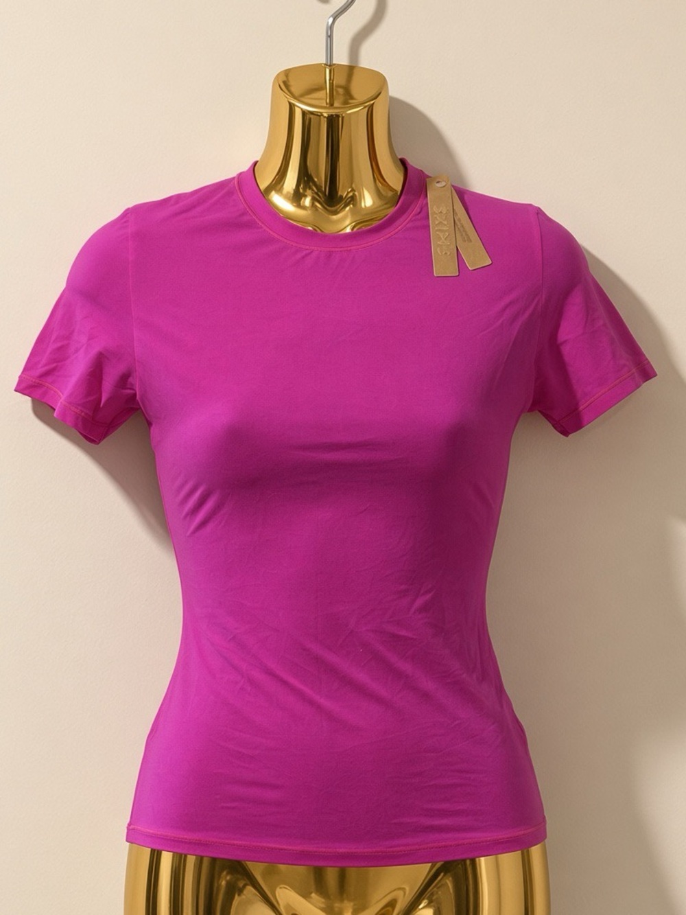 💗 SKIMS Fits Everybody Short Sleeve T-Shirt | Fuchsia | Sz. S | NWT 🏷️